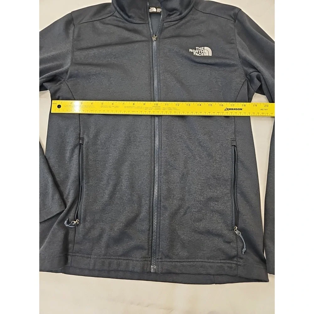 The North Face men's full-zip soft shell jacket Navy heathered fabric Medium